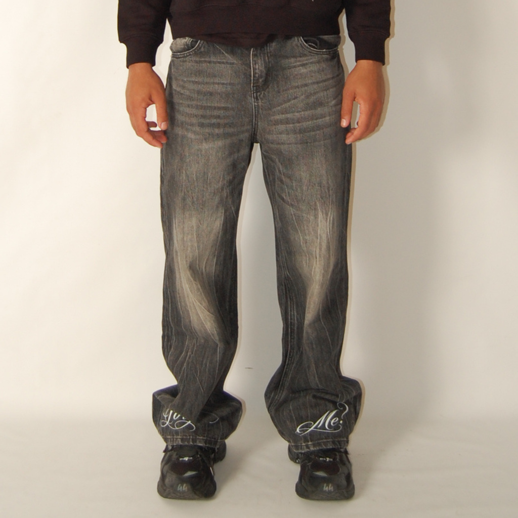 Black Relaxed Bootcut Jeans