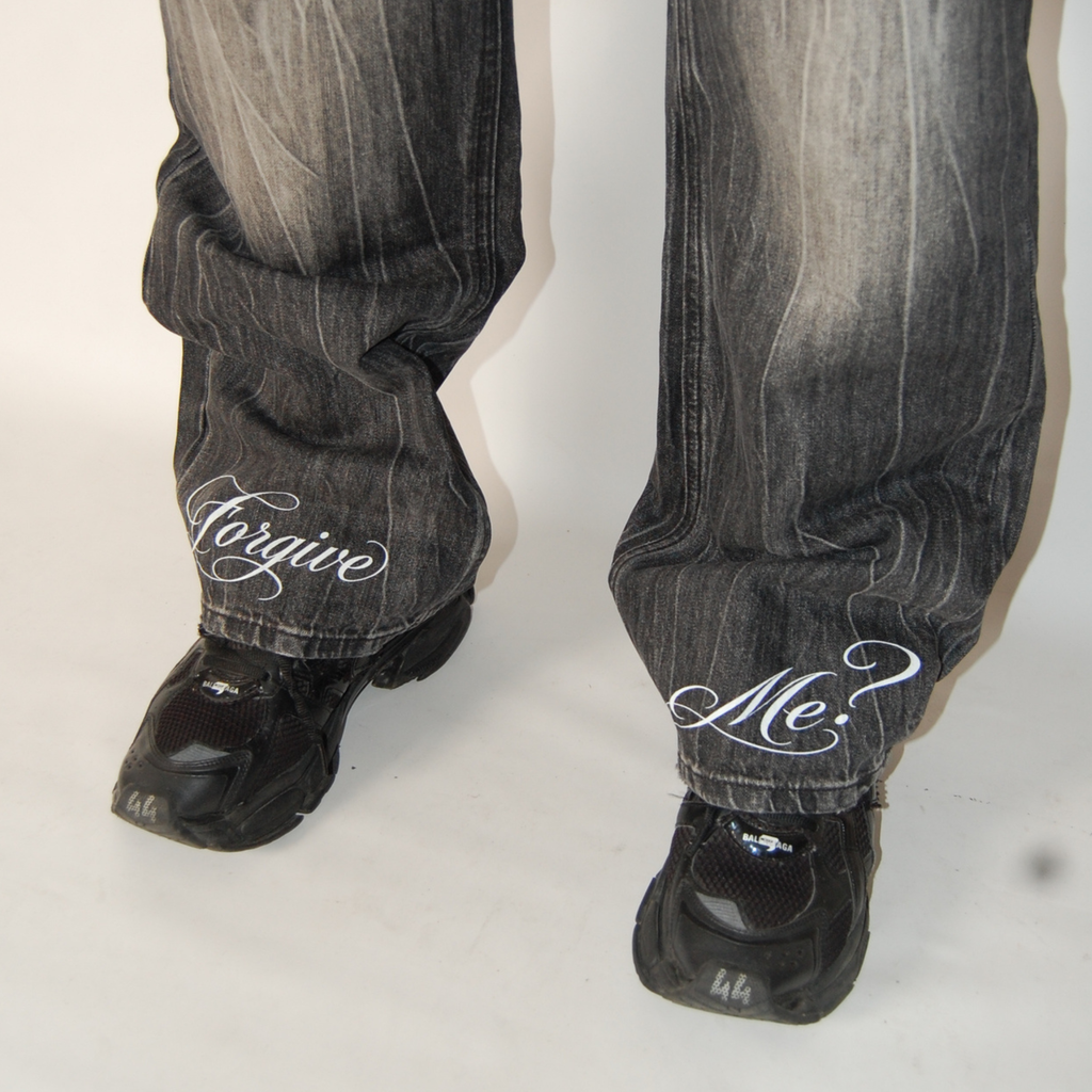 Black Relaxed Bootcut Jeans